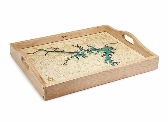 Gorgeous Coastal and Lake Art Serving Tray to Serve Your Guests with Style