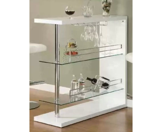 Add Beauty To Your Home With A Coaster Bar Table Two Gl Coaster Home Bar Table With Two Gl Shelves