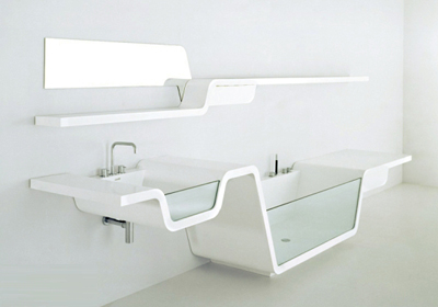 Ebb Bathroom Shower and Sink Combo | Modern Home Decor