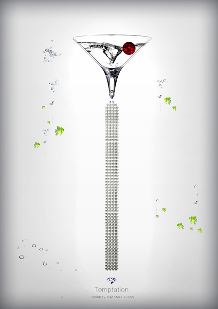 martini glass. temptation martini glass