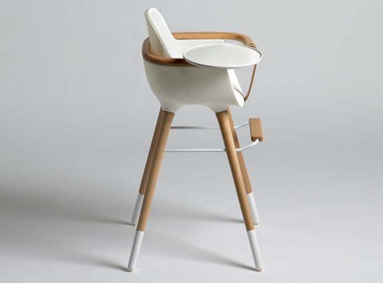 wooden leg high chair