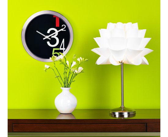Possini Euro Design White Flower Acrylic Shade Table Lamp For A