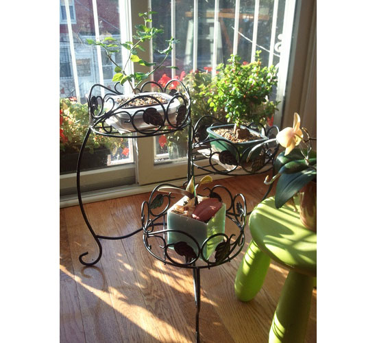 Decorate Your Garden With A Three Tiered Folding And Ivy Plant Stand